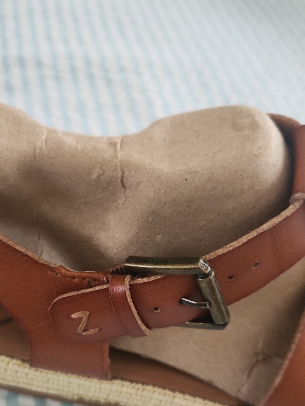Zodiac Tan Sandal with Ankle Strap - Picture 7 of 10
